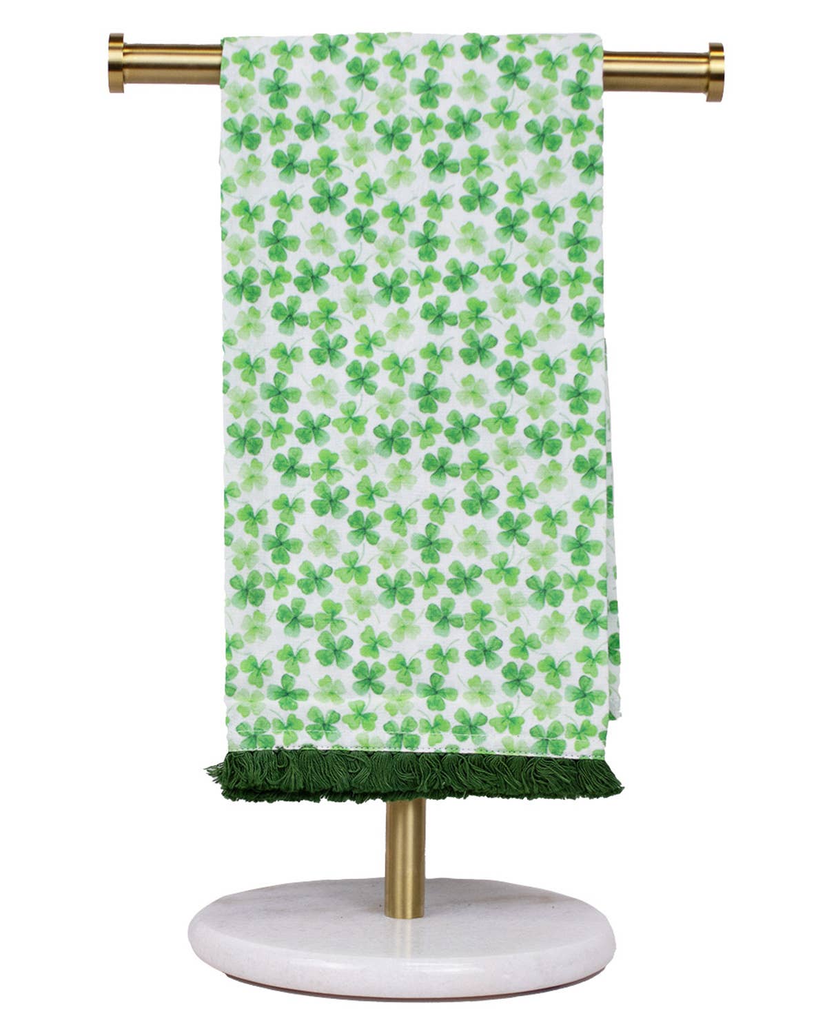 Clover Hand Towel   White/Green