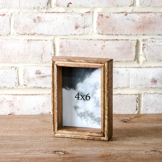 4 x 6 Natural Wood Photo Frame