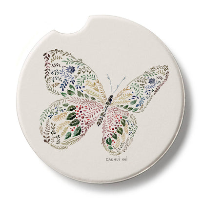 "Nature Butterfly" Absorbent Stone Car Coaster 1pk
