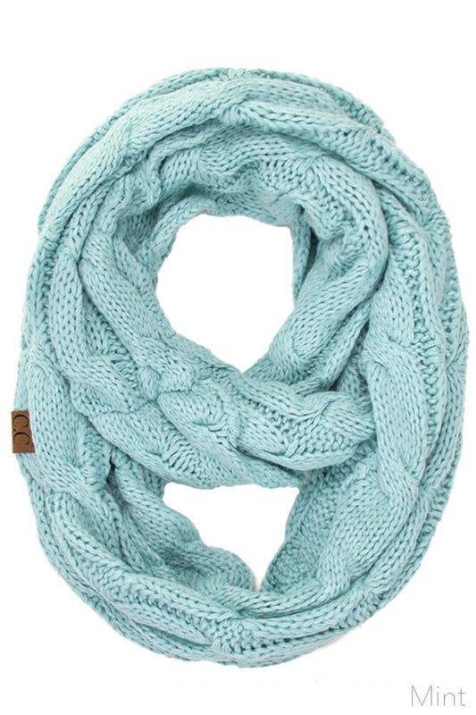 Mint Knitted Scarf