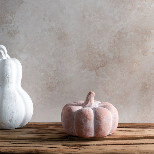 4.75"W Orange Terracotta Pumpkin