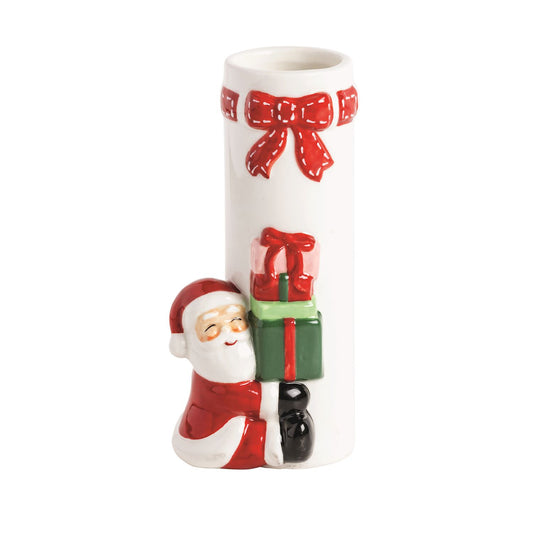 Santa Bow Stem Vase