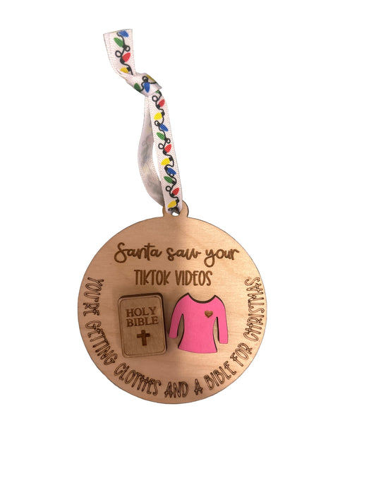 TikTok Ornament (Ribbons Vary)