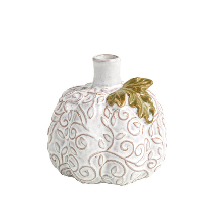 Pressed Lace Pumpkin Bud Vase