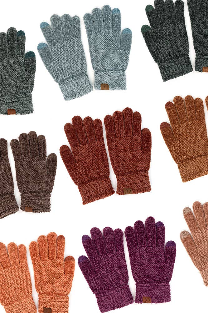 Dark Denim C.C Eco Friendly Chenille Gloves
