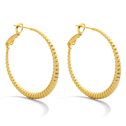 On-Trend Lever Back Hoops: Gold