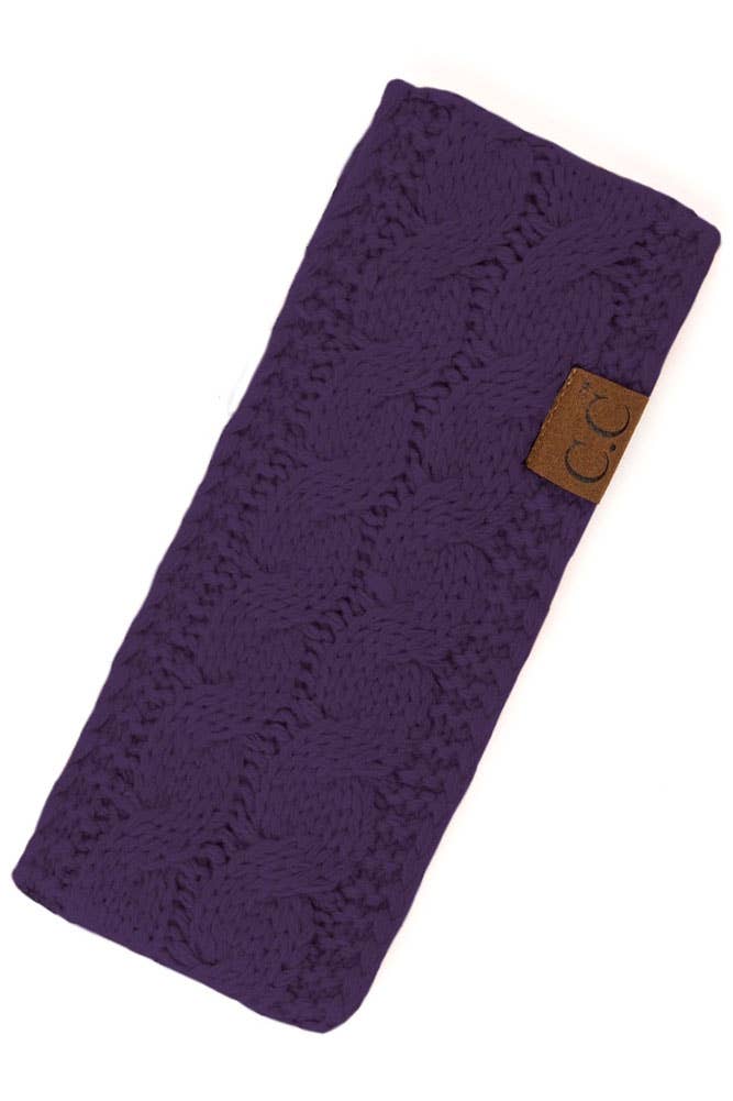 Coco Berry Cable Knit Solid Headband