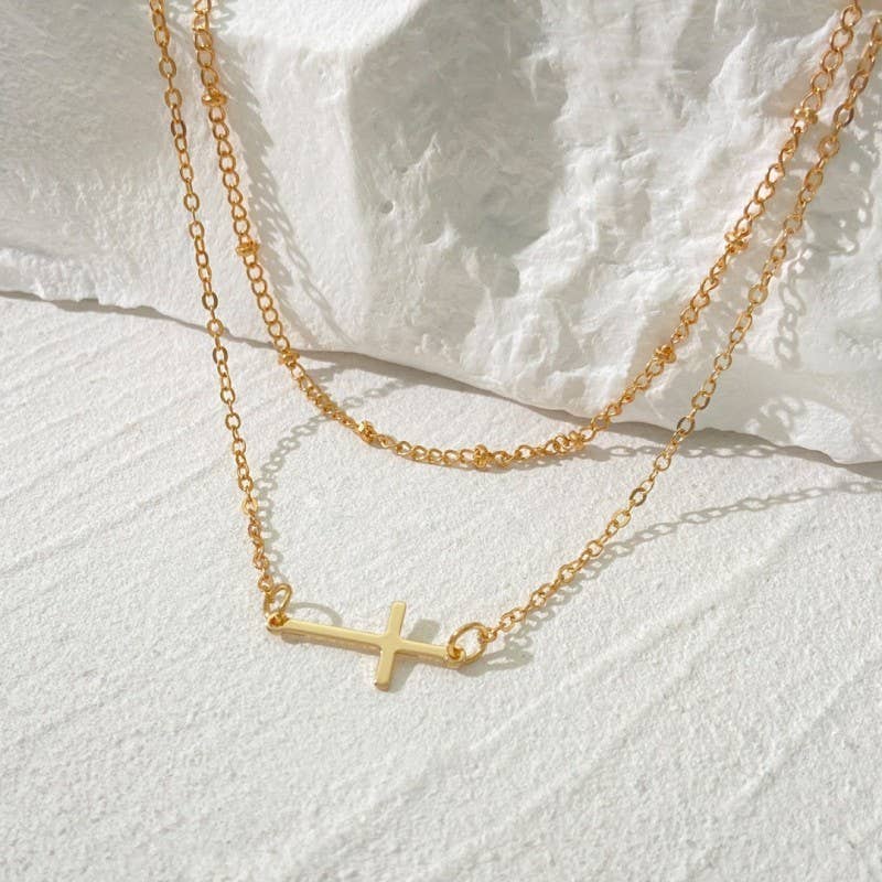 Gold Layered Cross Necklace