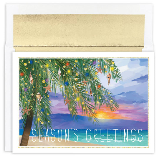 Tropical Sunset Boxed Holiday Cards