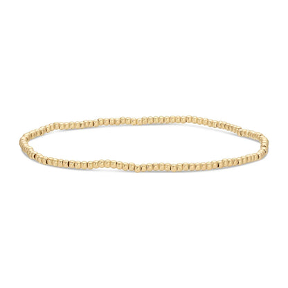 Gold Beaded Stretch Bracelet 4mm