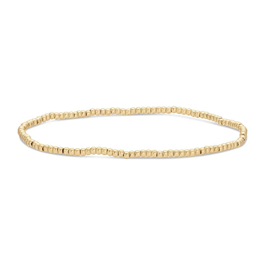 Gold Beaded Stretch Bracelet 4mm