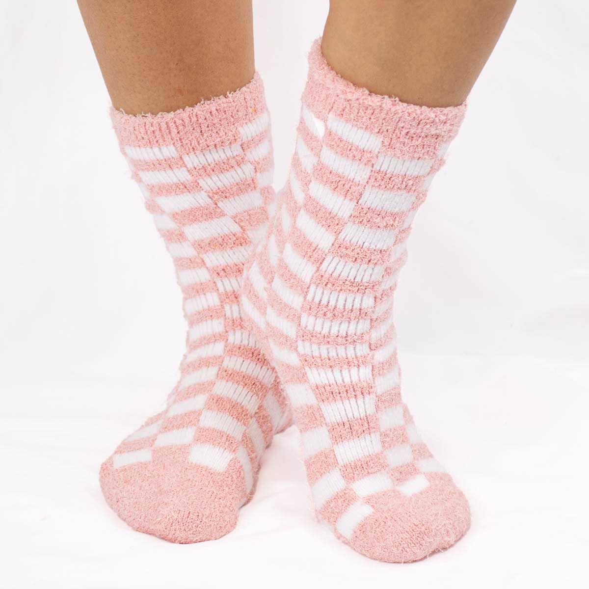 Women's Checkerboard Snuggle Socks