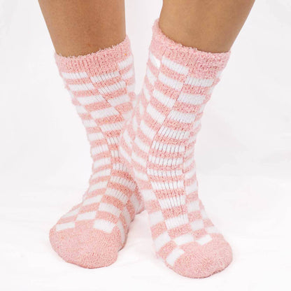 Women's Checkerboard Snuggle Socks