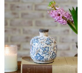 5" Damask Print Vase