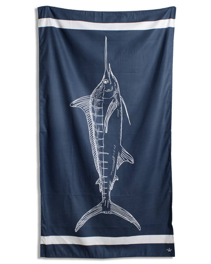 Marlin Giant Beach Towel    Navy/White    40x70