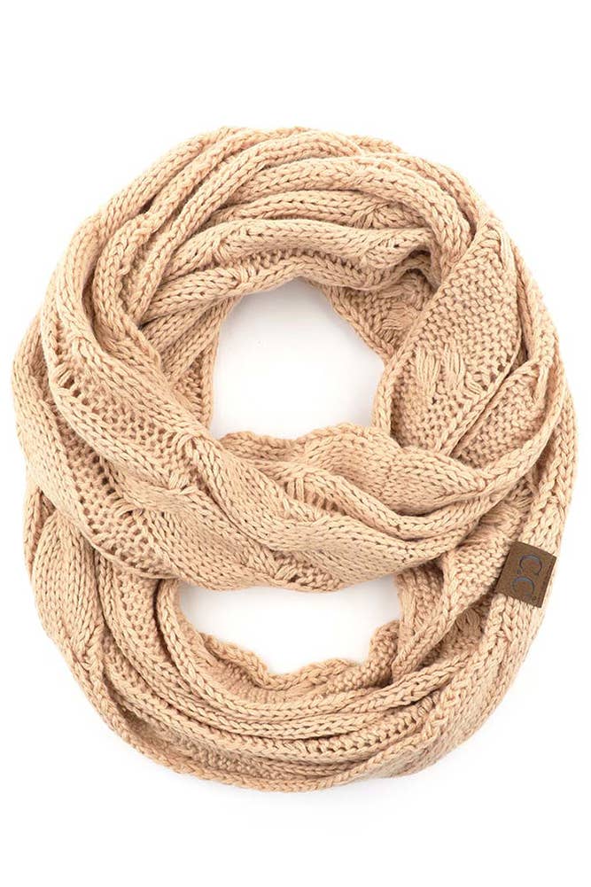 Peanut Beige Knitted Scarf
