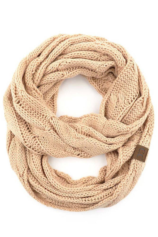 Peanut Beige Knitted Scarf