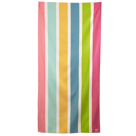 Tropical Sunrise Beach Towel   White/Multi   34x70