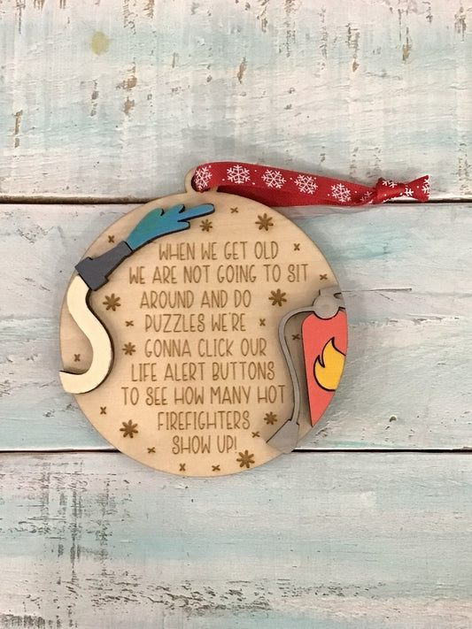 Funny Firefighter Ornament