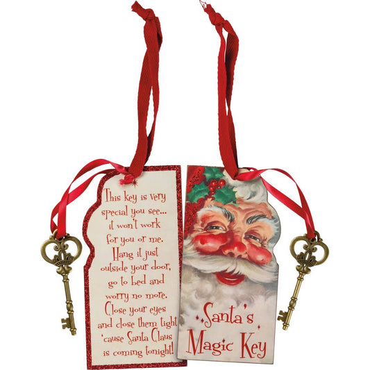 Vintage Santa's Magic Key Ornament