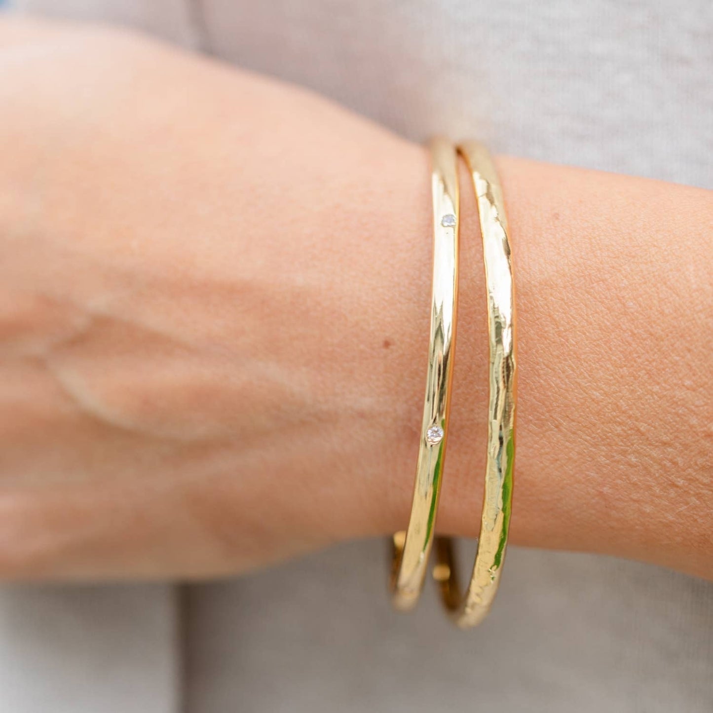 Gold Textured Bangle