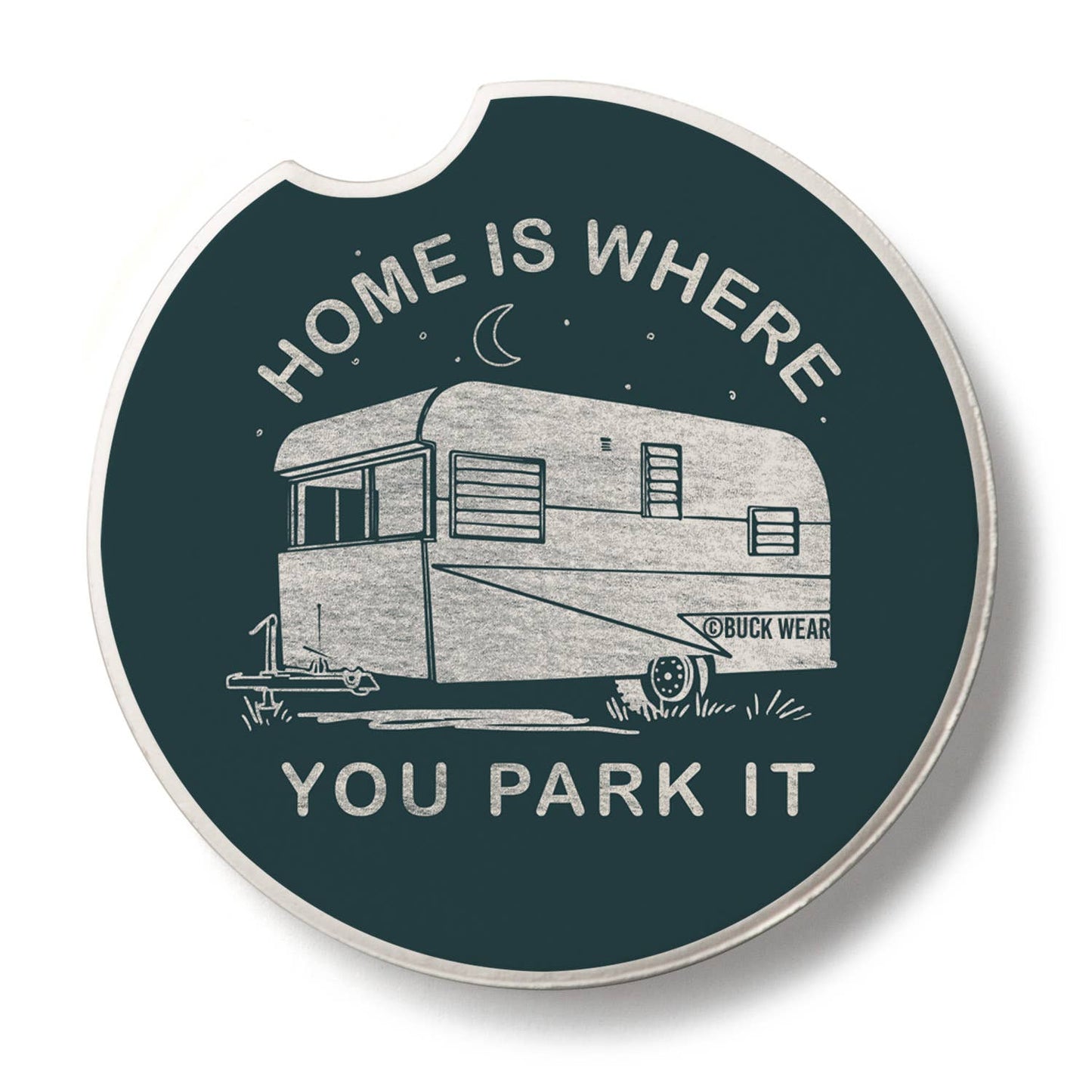 "Park It" Absorbent Stone Car Coaster 1pk