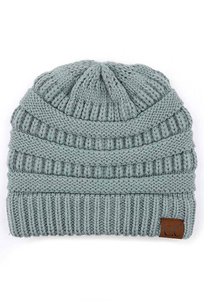 Winter Mint Cable Knit Classic Beanie Winter Hat