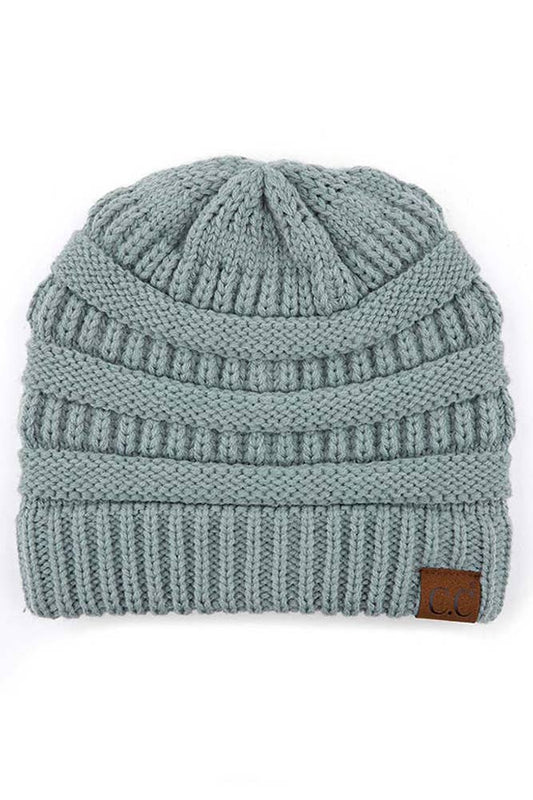 Winter Mint Cable Knit Classic Beanie Winter Hat