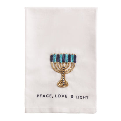 Beaded Hanukkah Towel