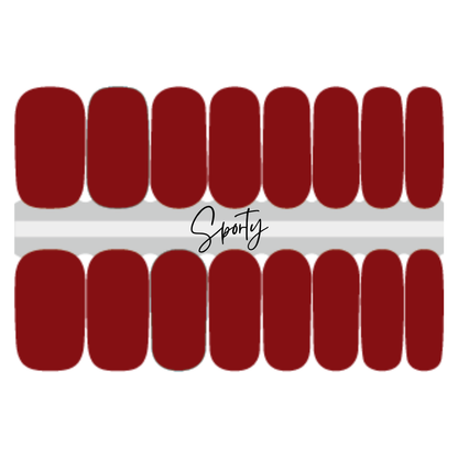 Dark Red Solid Nail Wrap | Red Nail Polish | Dark Red Nails