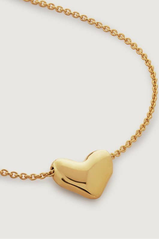 Puffy Heart Chain Necklace