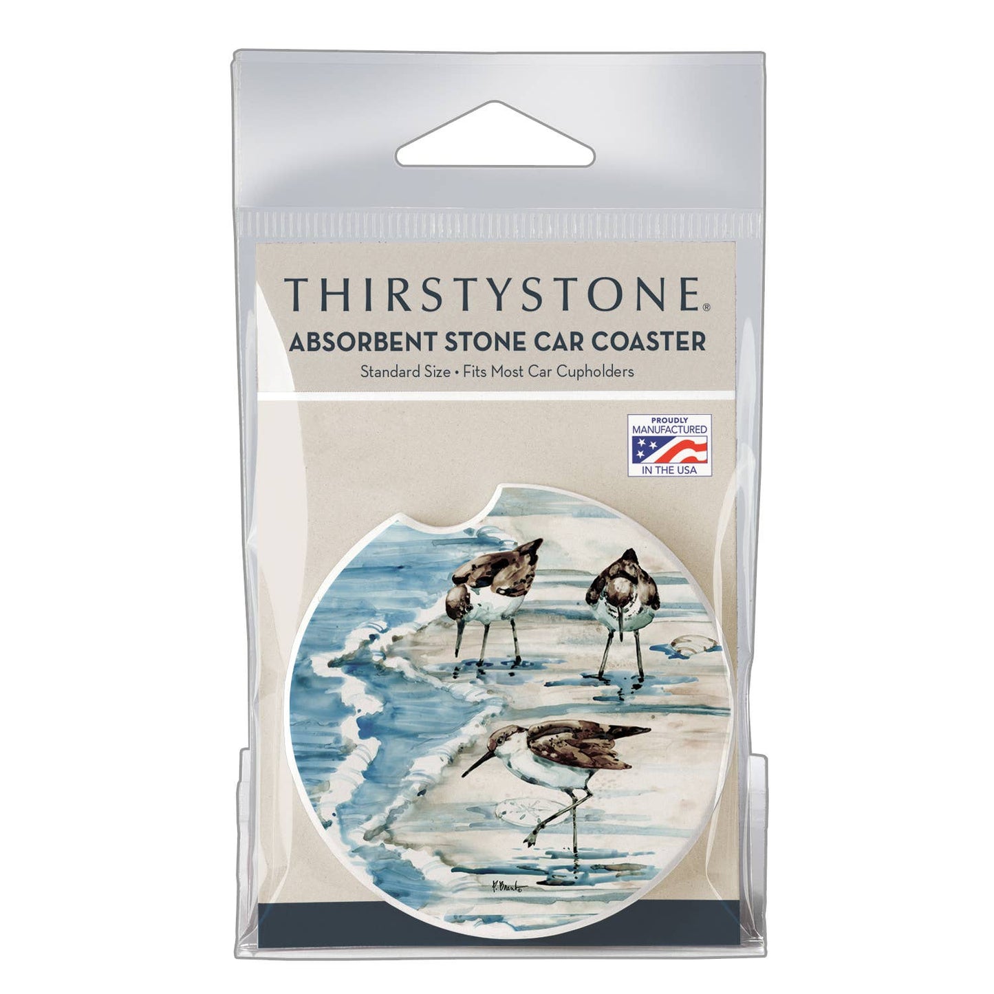 "Rockhampton Sandpipers" Absorbent Stone Car Coaster 1pk