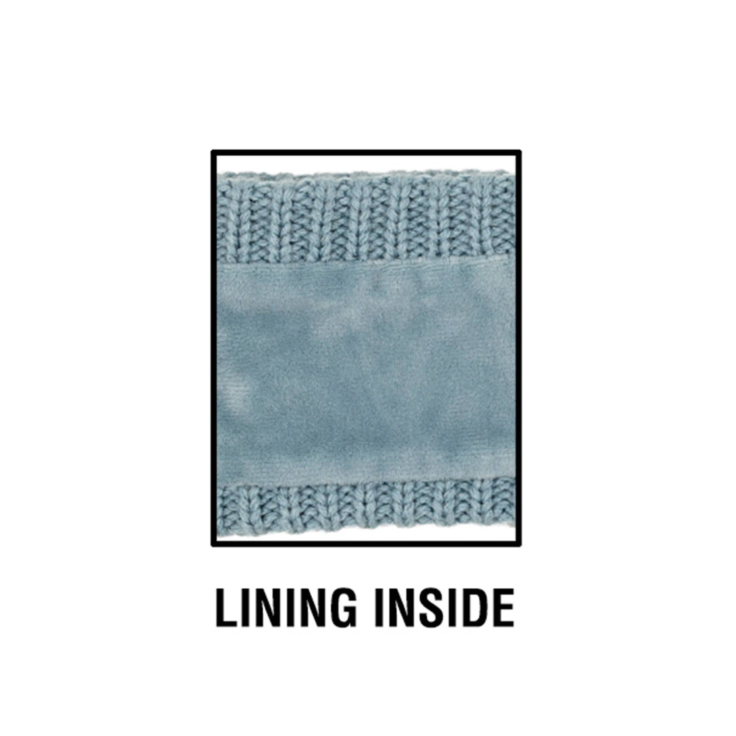 Light Gray Cross Cell Stitch Knit Winter Headwrap
