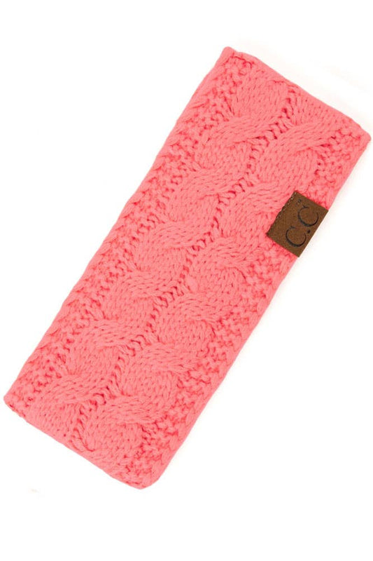 Coral Cable Knit Solid Headband