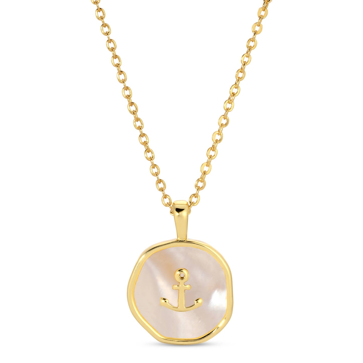 Shell with Anchor Pendant Necklace