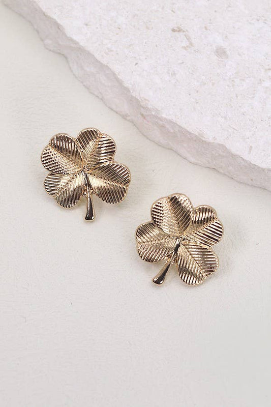 St. Patrick's Day Clover Stud Earring