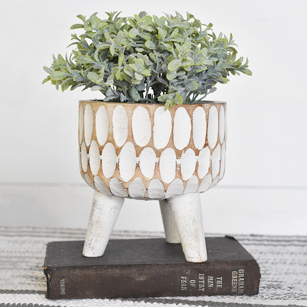 Stone Pattern Wood Planter