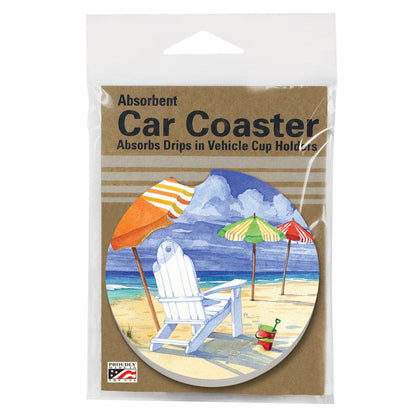 Beach Umbrellas Absorbent Stone Car Coaster 1 Pk