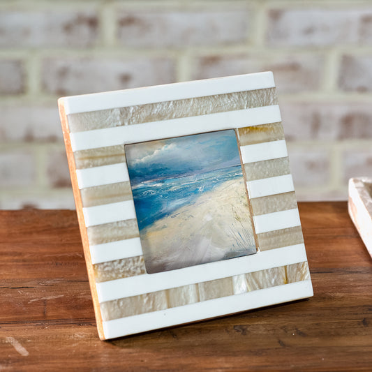 4x4 Beige Stripe Resine Frame