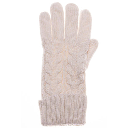 Solid Classic Cable Knit Winter Gloves