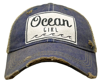 Ocean Girl Distressed Trucker Cap