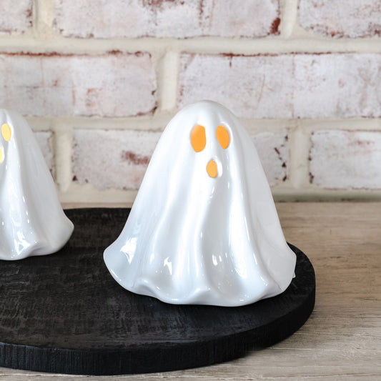 5.3" WHITE LED CERAMIC FLOWY GHOST