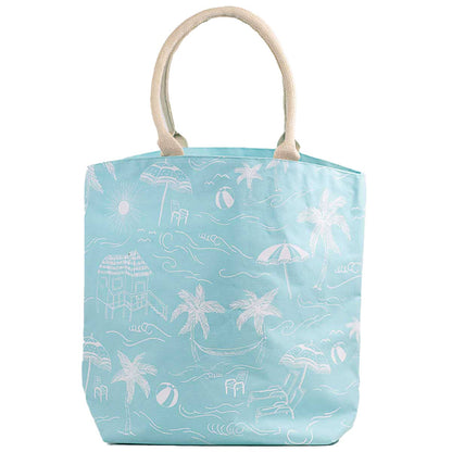 Sandy Point Tropic Tote Aruba Blue/White