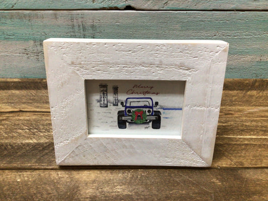 Jeep Wreath Towers Mini Art by Cheryl Zapata