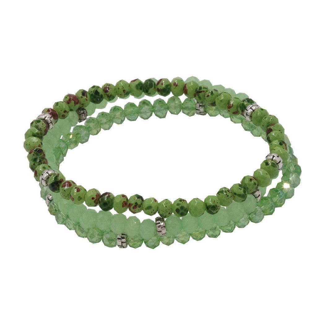 Kids Crystal Girls Stretch Bracelets, Set 3
