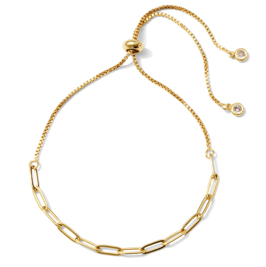 Delicate Gold Link Chain Pulley Bracelet