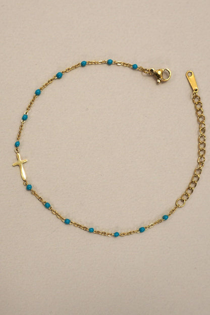 Beaded Cross Bracelet