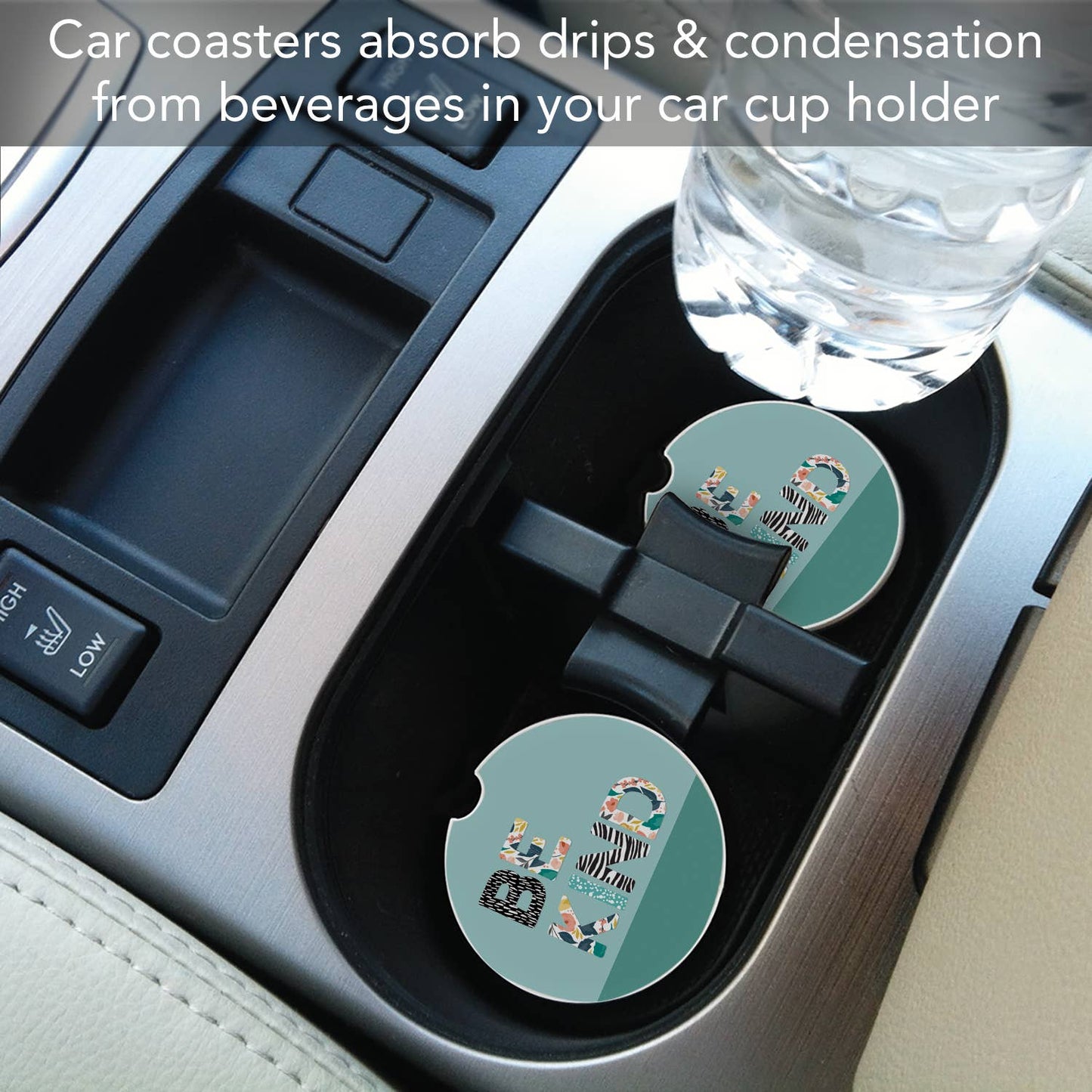 "Be Kind" Absorbent Stone Car Coaster 1pk