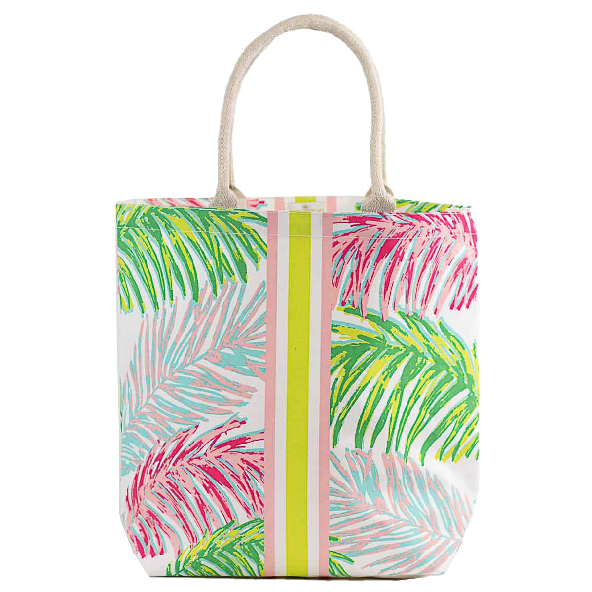 Veracruz Coast Tote White/Pink/Lime