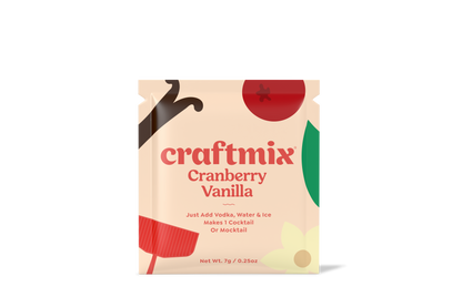 Cranberry Vanilla Cocktail / Mocktail Mixer - Single Packets
